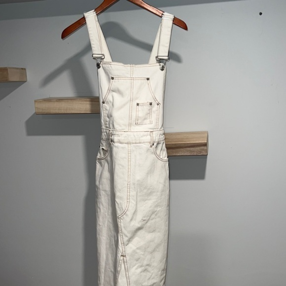 Zara cream overalls dress NWTβ